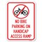 Signmission No Bike Parking on Handicap Access Ramp Heavy-Gauge Alum Rust Proof Parking, 18" x 24", A-1824-23855 A-1824-23855 - alternate 1